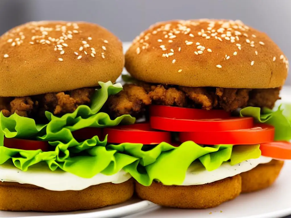 Image of McDonald's Big Chicken Cutlet burger with a sizeable, crispy-fried chicken fillet, lettuce and other fillings in a bun.