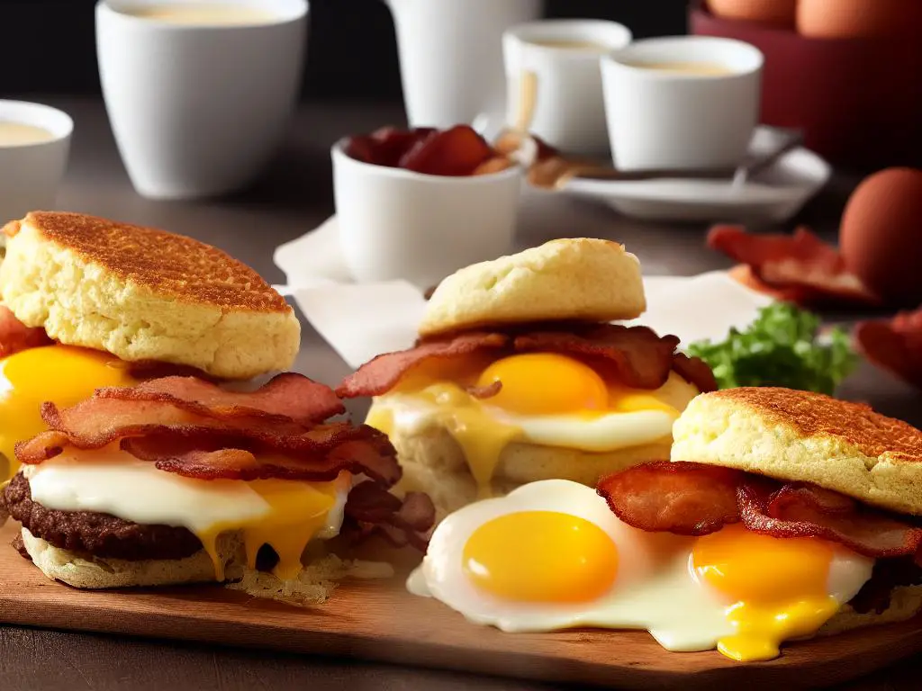 The Mega McMuffin is a huge sandwich with eggs, bacon, sausage, and cheese that is being served as a limited-time addition to McDonald's South Africa's breakfast menu.
