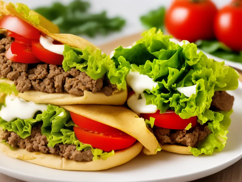 Illustration of an Argentine McWrap showing ingredients like beef, chimichurri sauce, lettuce, tomatoes, and cheese, with McDonald's logo in the background.