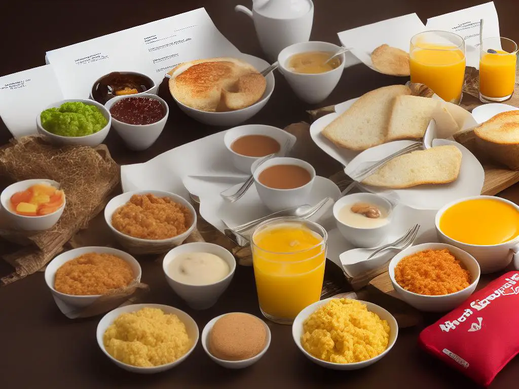 An image of a McDonald's breakfast menu with a range of items on offer.