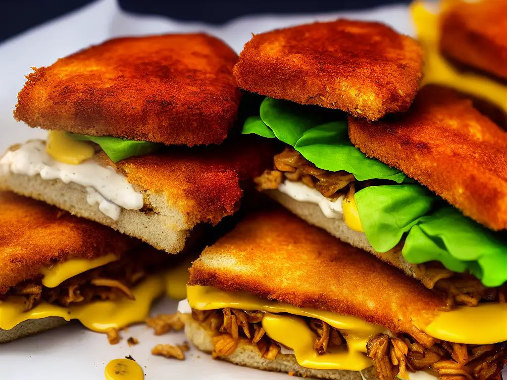 A photograph of a McDonald's Colombia Club House Pollo Crispy sandwich