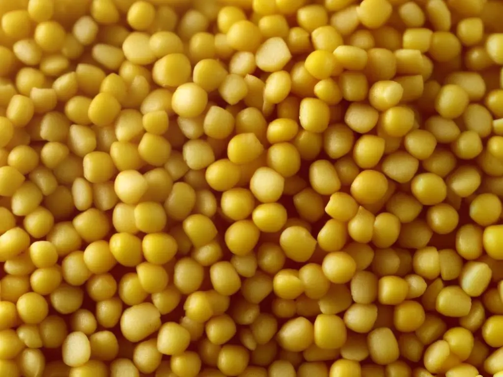 A close-up image of a McDonald's China Corn Cup filled with sweet corn kernels