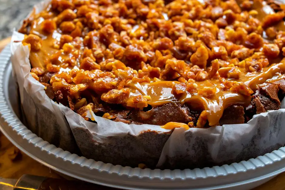 Image of a Galaxy Caramel Pie, a deliciously cosmic dessert, capturing the essence of festive spirit and holiday cheer.