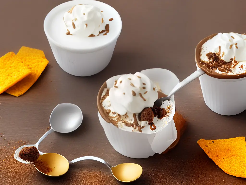A promotional image of a McDonald's ChocoMenta McFlurry in a medium-sized cup with a spoon on the side.
