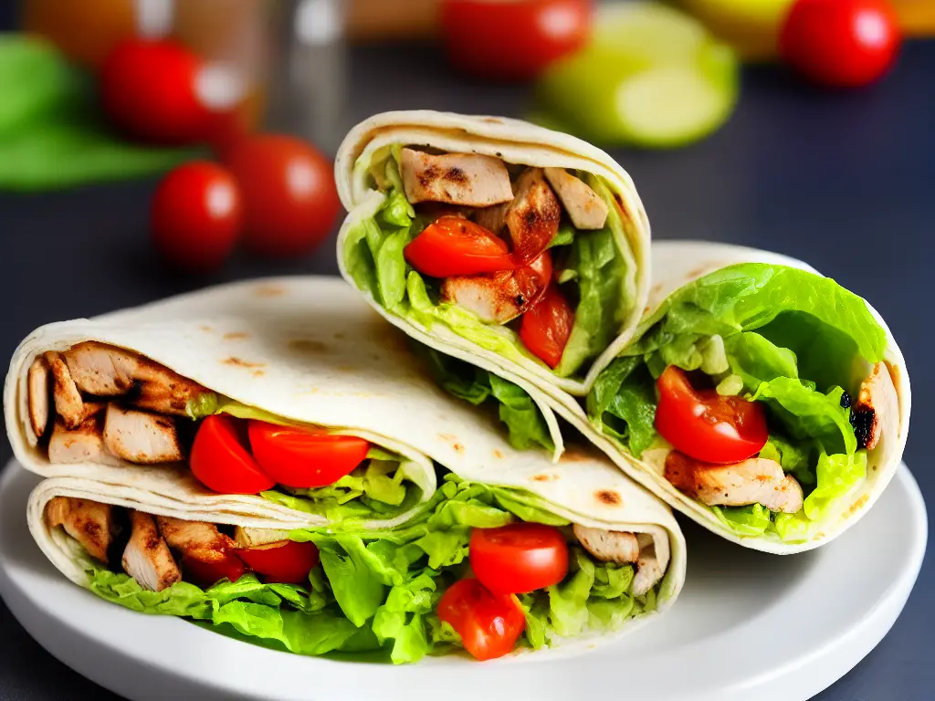 Image of the Argentine McWrap with grilled chicken, lettuce, and tomatoes wrapped in a warm tortilla.