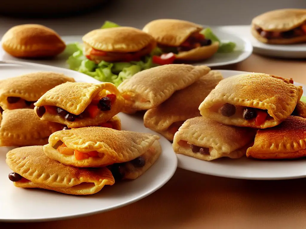The image shows a McDonald's ad of its Chilean empanadas with crispy crusts that have golden hues, and visible fillings are onions, olives, meat, and spices. These were part of the 'Tastes of America' campaign that showcased regionally inspired menu items from across the United States.