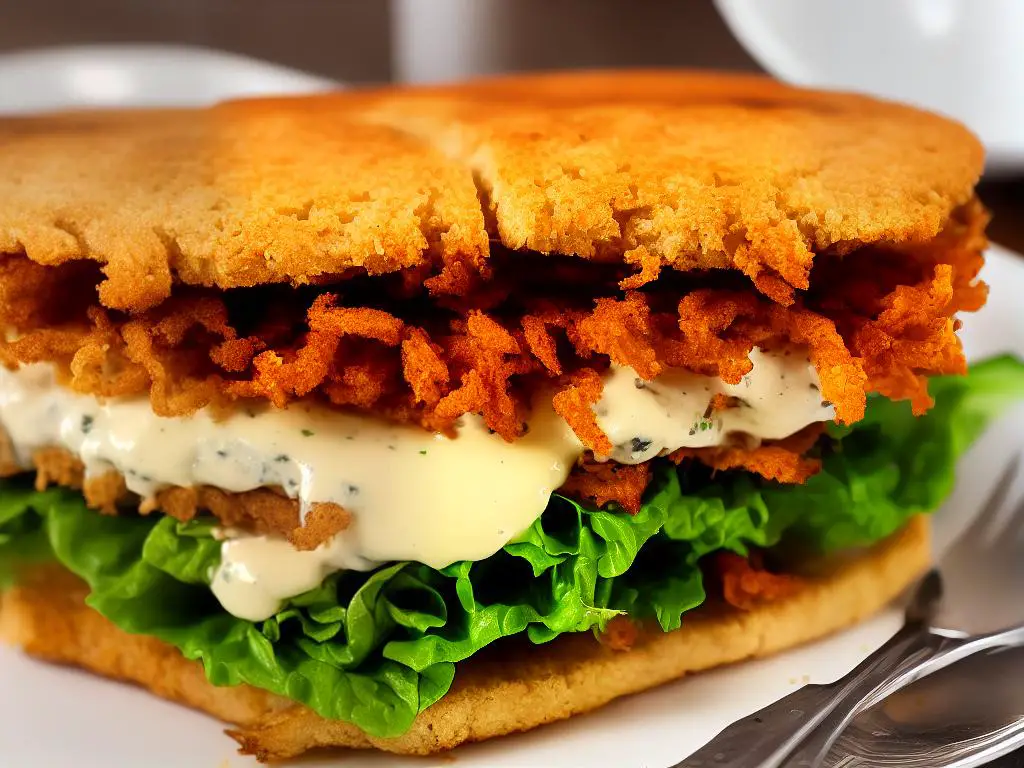 A picture of the McDonald's Colombia Club House Pollo Crispy sandwich.