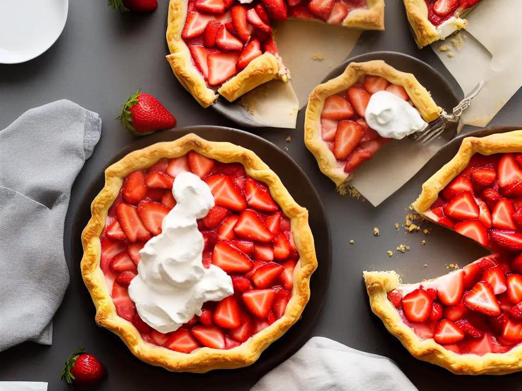 A delicious strawberry custard pie made with puff pastry that can be made at home