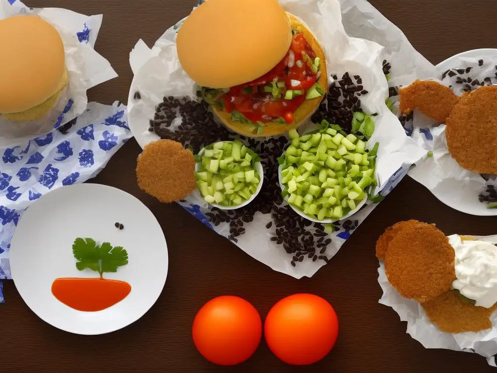 A graphic with McDonald's food on a plate, with Honduran and American flags on either side, with text that reads 'McDonald's and Honduran Cuisine'