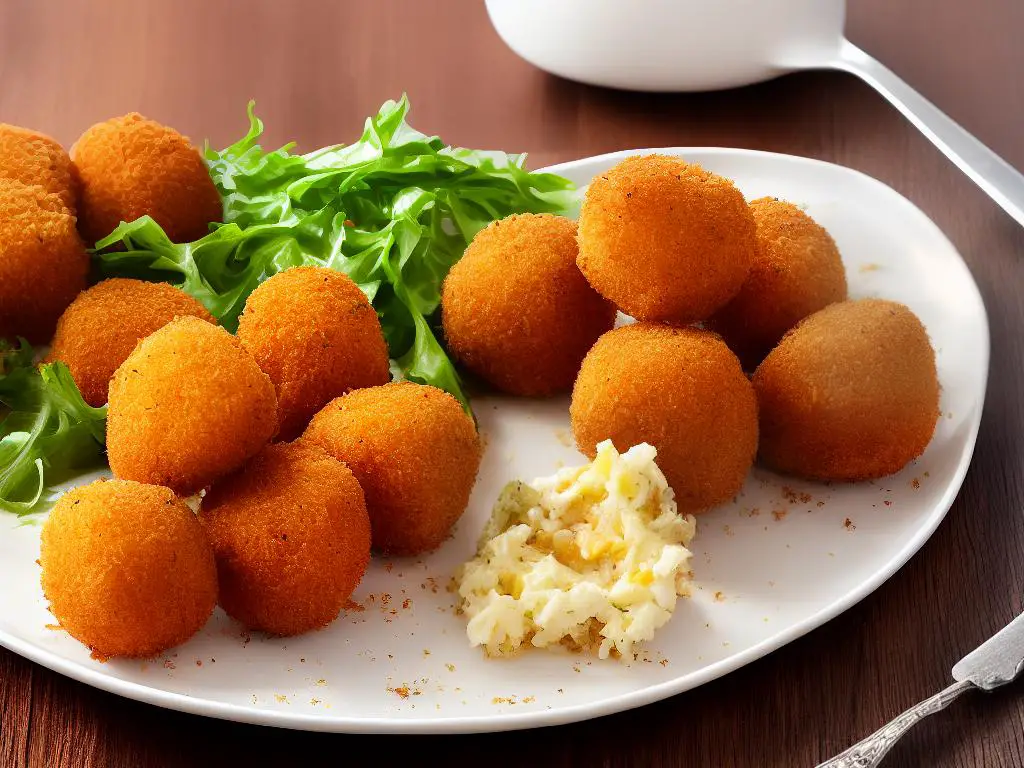 A picture of McDonald's Cheese Croquettes in Morocco, a delicious snack made of premium-quality mozzarella cheese coated in seasoned breadcrumbs, giving the croquettes a crisp exterior and a gooey, cheesy inside, and has become popular among Moroccan customers.