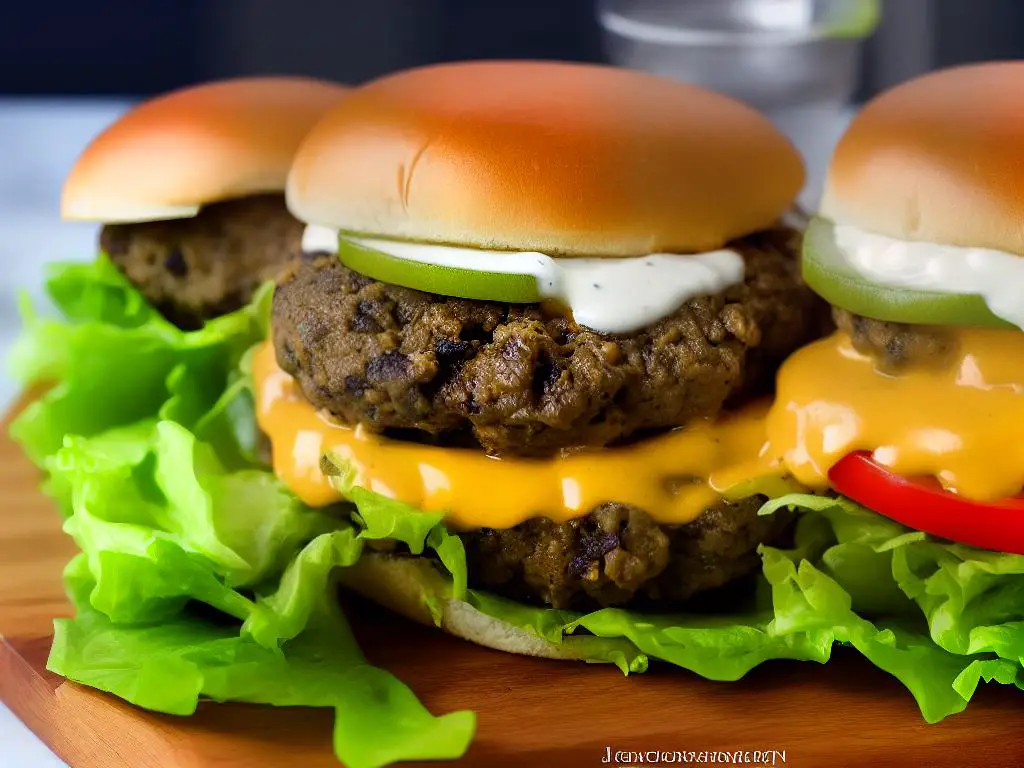 A picture of the McDonald's Poland Jalapeno Burger with a juicy beef patty, a spicy jalapeno sauce, melted cheese, pickled jalapeno peppers, lettuce, and a soft golden bun.