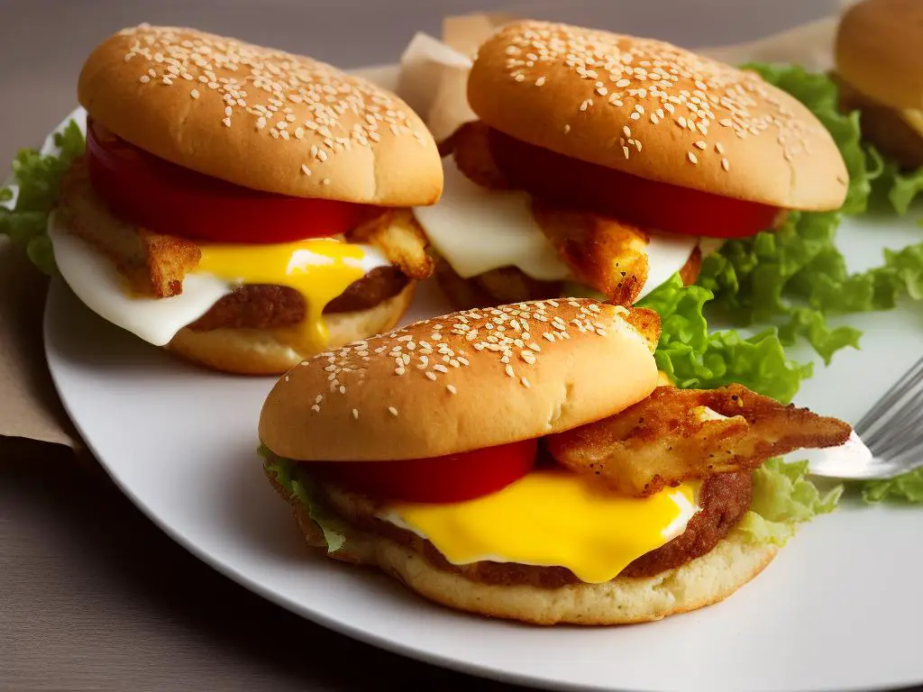 A picture of the McDonald's Sweden Breakfast Sandwich with Cheese and Turkey.