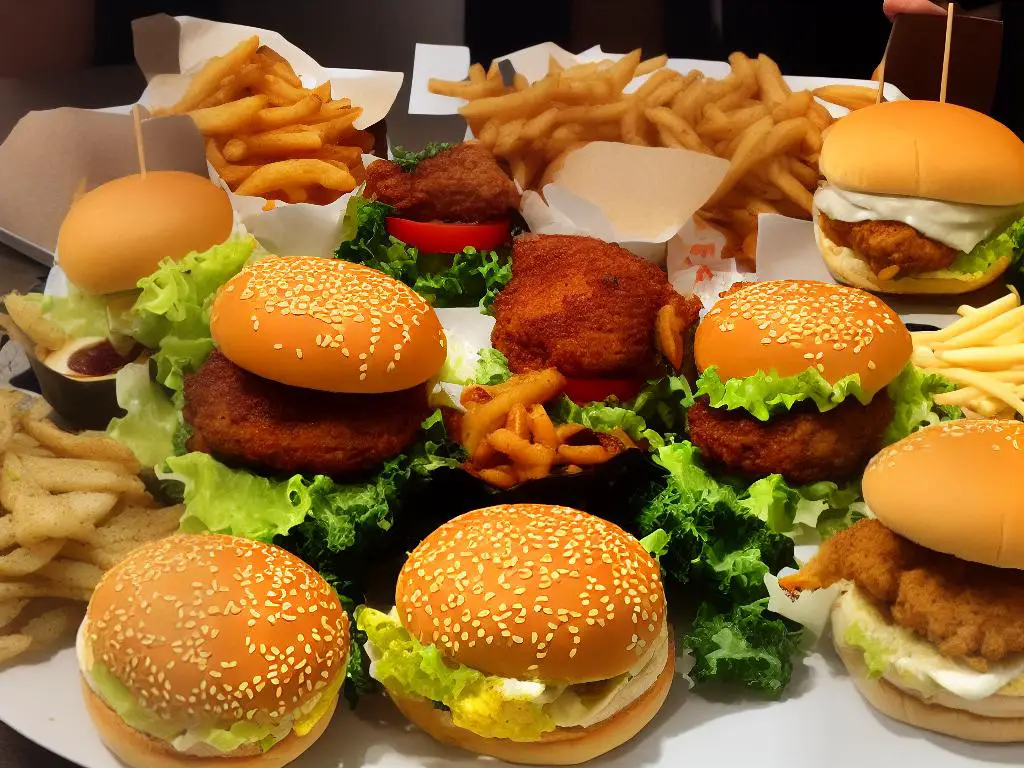 A picture of McDonald's menu options in Egypt, showcasing the Chicken MACDO, Spicy McChicken Deluxe, Shrimp Deluxe Burger, Big Mac, Quarter Pounder with Cheese and McChicken options